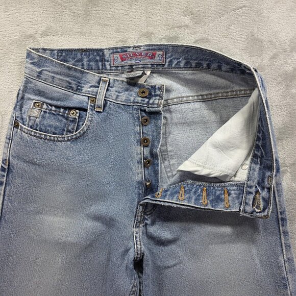 Silver Jeans Mens Jeans 28x32 Light Wash Blue Button Fly Straight Leg Denim - Picture 2 of 13